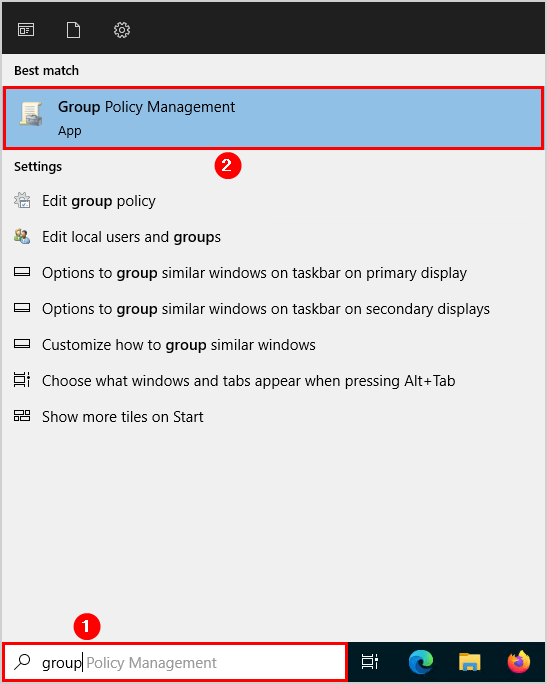 Open Group Policy Management