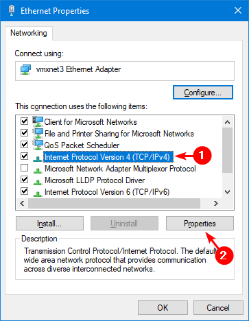 Domain Controller Internet Protocol Version 4 (TCP/IPv4)