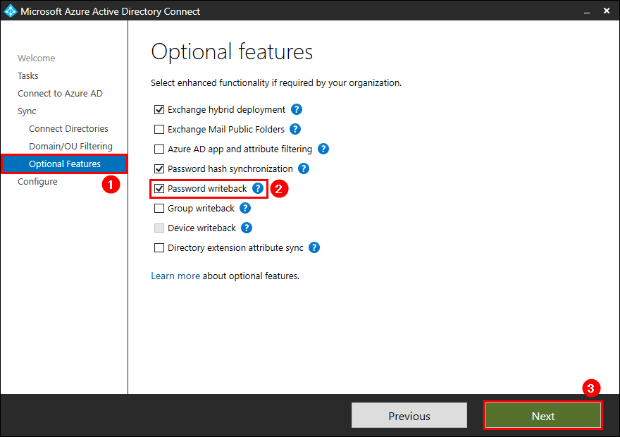 Enable Password writeback in Microsoft Enra Connect Sync